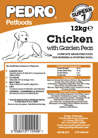 Pedro Chicken & Garden Pea 12kg – Grain Free