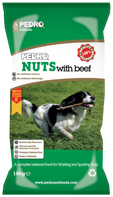 Pedro Nuts with Beef Working Dog Food – 15kg
